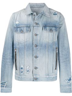 Balmain джинсовая куртка с эффектом потертости
