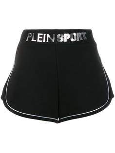Plein Sport шорты с эффектом металлик и логотипом