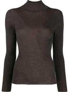 Lorena Antoniazzi джемпер в рубчик с высоким воротником