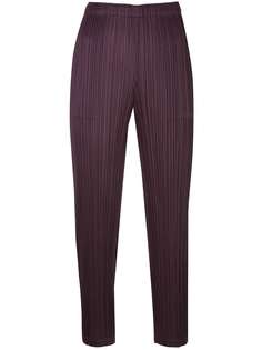 Pleats Please Issey Miyake pleated crop trousers