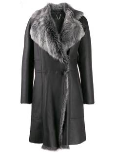 Desa 1972 пальто с меховым воротником