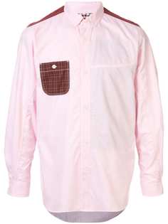 Junya Watanabe MAN рубашка с контрастным накладным карманом