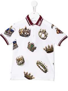 Dolce & Gabbana Kids рубашка-поло с принтом
