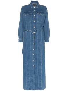 3x1 джинсовое платье макси Tessa с поясом