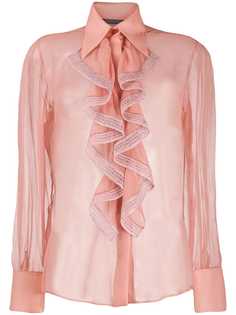 Alberta Ferretti блузка с оборками на воротнике