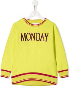 Alberta Ferretti Kids толстовка Monday с пайетками