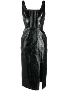 David Koma платье миди из ткани букле