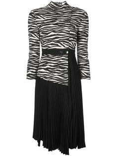 A.L.C. asymmetric zebra print midi dress