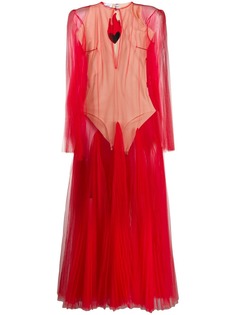 Atu Body Couture расклешенное платье с длинными рукавами