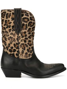 Golden Goose leopard-print Wish Star boots