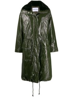 Stand Studio макинтош с воротником из искусственного меха