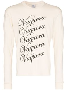 Vaquera logo print long-sleeved T-shirt