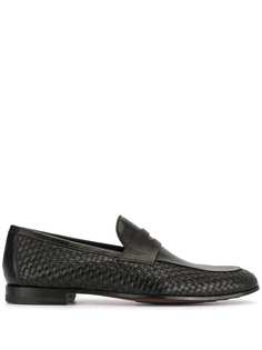 Magnanni woven effect loafers