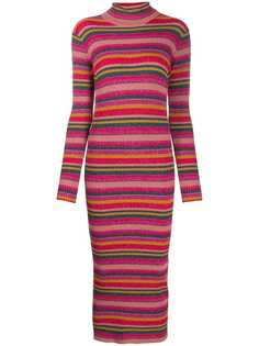 TWINSET полосатое платье в рубчик