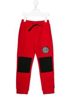 Roberto Cavalli Junior спортивные брюки со вставками и логотипом