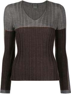 Lorena Antoniazzi джемпер в стиле колор-блок в рубчик