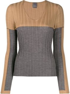 Lorena Antoniazzi двухцветный кашемировый топ
