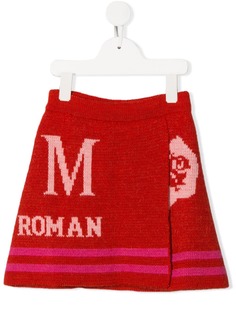Msgm Kids ярусная юбка с вышитым логотипом