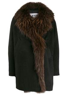 S.W.O.R.D 6.6.44 пальто-кокон с меховой вставкой