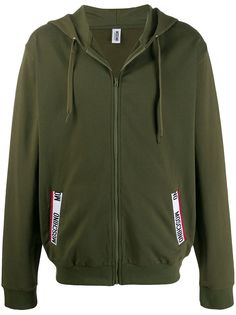 Moschino худи на молнии с логотипом