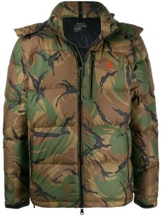 Ralph Lauren пуховик с камуфляжным принтом