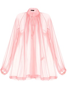 Kitx gathered neck sheer blouse