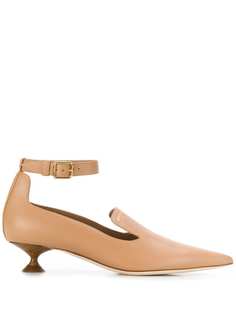 Burberry pointed toe kitten heel pumps