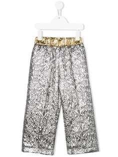 Mi Mi Sol жаккардовые брюки с эффектом металлик