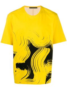 Issey Miyake Men stroke print T-shirt