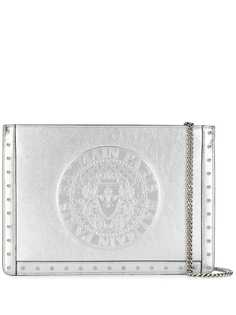 Balmain клатч с тисненым логотипом