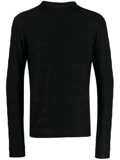Saint Laurent свитер с высоким воротником и блестками