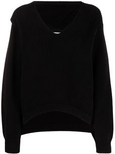 T By Alexander Wang трикотажный джемпер в рубчик