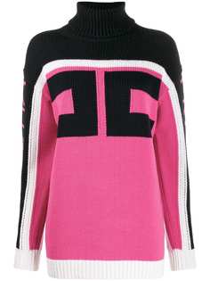 Elisabetta Franchi джемпер с высоким воротником и логотипом