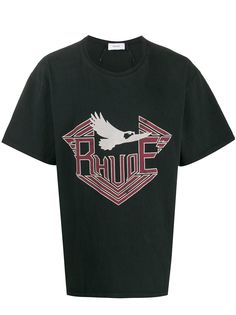 Rhude футболка свободного кроя с логотипом