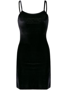 Moschino платье с вышитым логотипом