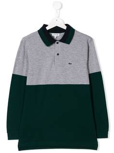 Lacoste Kids рубашка-поло в стиле колор-блок