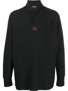 Raf Simons рубашка-поло с длинными рукавами