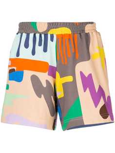 Walter Van Beirendonck All Over Drop track shorts