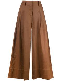 Nicholas colour block flared trousers