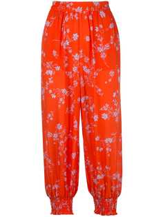Nicholas Poppy print cropped trousers