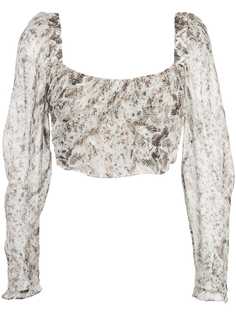Nicholas snakeskin pattern top
