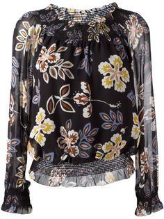 Tory Burch блузка с цветочным принтом