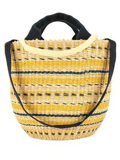 Muun круглая сумка-тоут плетеного дизайна