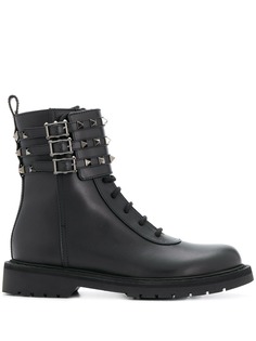 Valentino ботинки Valentino Garavani Rockstud в стиле милитари