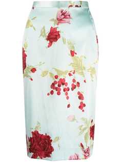 Dolce & Gabbana Pre-Owned юбка на молнии с цветочным принтом