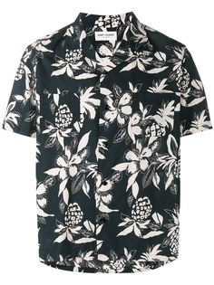 Saint Laurent рубашка с цветочным принтом