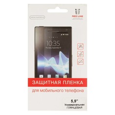 Защитная пленка для экрана REDLINE для смартфонов 5.9", 37 х 131 мм, прозрачная, 1 шт [ут000000009]