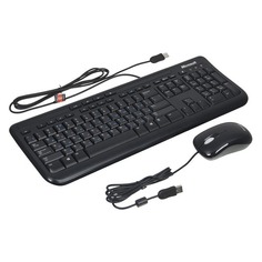 Комплект (клавиатура+мышь) Microsoft Wired 600, USB, проводной, черный [apb-00011]