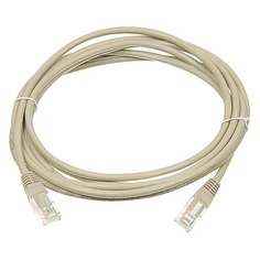 Патч-корд LANMASTER UTP, вилка RJ-45, вилка RJ-45, кат.5е, ПВХ, 3м, серый [twt-45-45-3.0-gy]