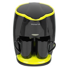 Кофеварка POLARIS PCM0210, капельная, черный / салатовый